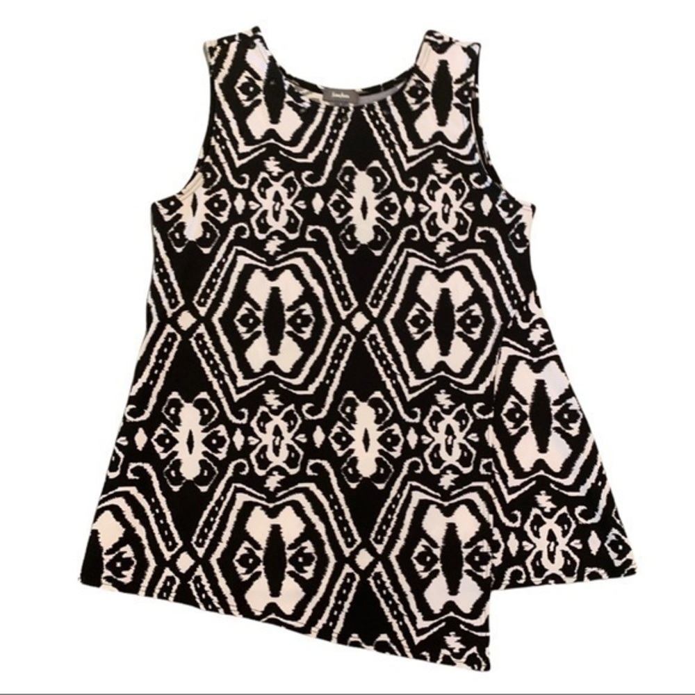 Neiman Marcus sleeveless black/white tunic - Picture 2 of 8